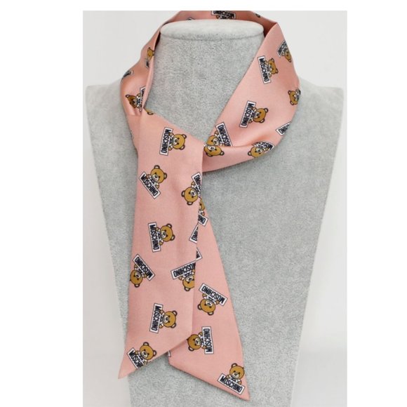 Moschino Accessories - Authentic Moschino Bear Scarf Skinny Pink